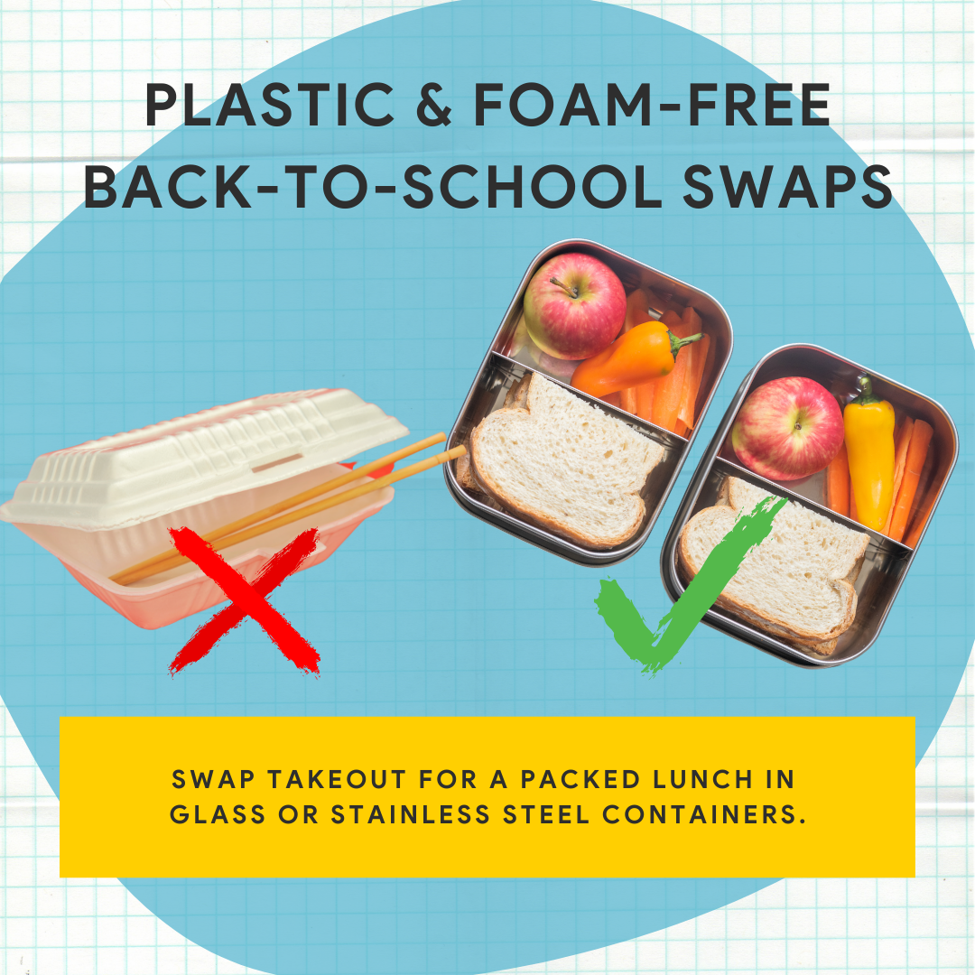 packed lunch in stainless steel containers