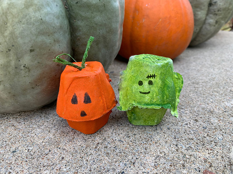 pumpkin-frankenstein-egg-carton-craft pumpkin Frankenstein egg carton craft