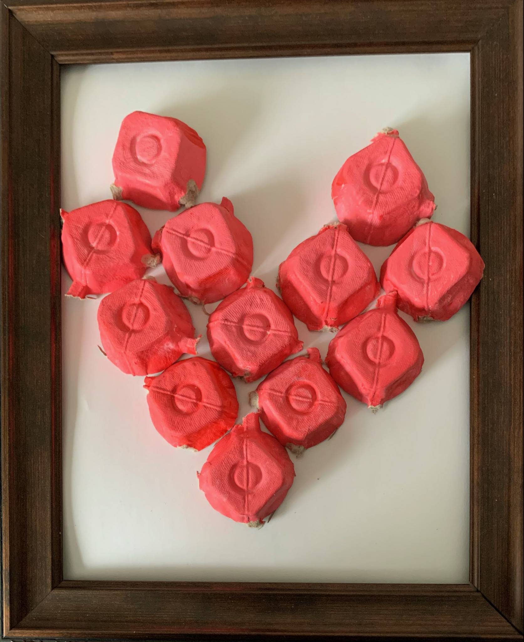 red egg carton hearts