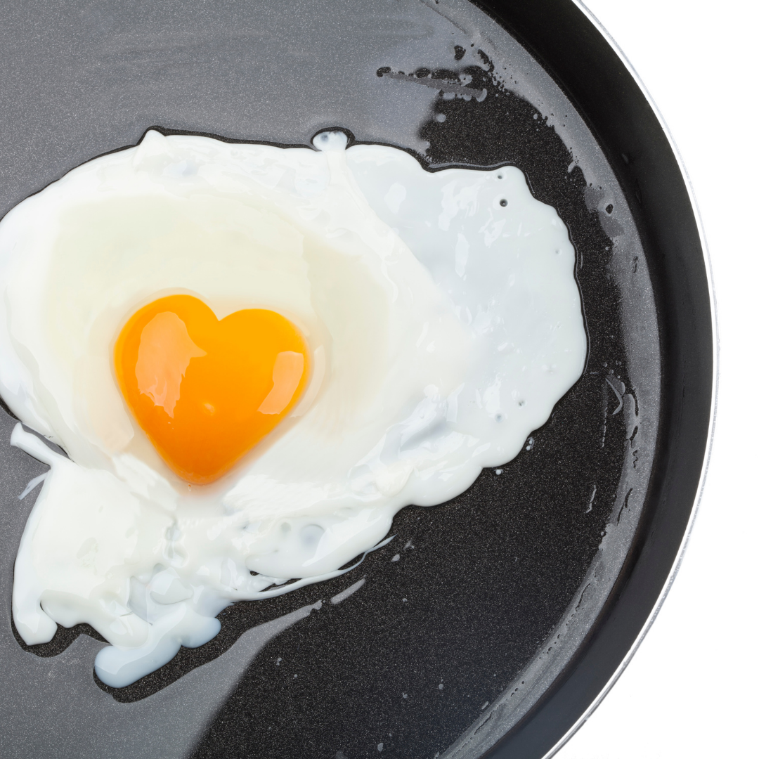 egg-hearts egg shaped heart yolk